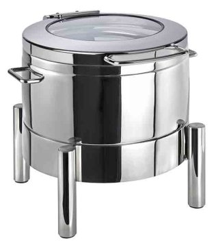 Chafing Dish rund -PREMIUM- 10 l mit Glasdeckel
