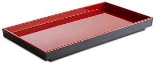 GN 1/3 Tablett -ASIA PLUS- rot/schwarz 325 x 176 mm