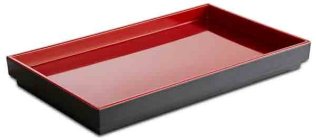 GN 1/4 Tablett -ASIA PLUS- rot/schwarz 265 x 162 mm