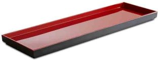 GN 2/4 Tablett -ASIA PLUS- rot/schwarz 530 x 162 mm