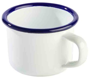 Henkelbecher -ENAMELWARE- 0,1 l weiß/weiß