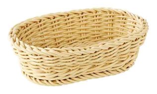Korb oval 19 x 12 cm beige