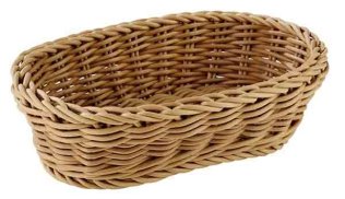 Korb oval 19 x 12 cm braun
