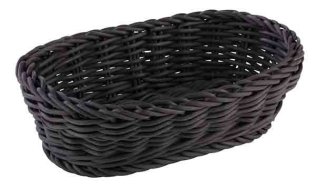 Korb oval 19 x 12 cm schwarz