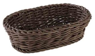 Korb oval 19 x 12 cm mokka