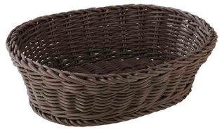 Korb oval 25 x 19 cm mokka