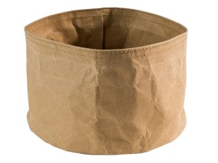 Brottasche PAPERBAG rund 17 cm beige