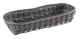 Besteckkorb ECONOMIC oval anthrazit 270 x 100 mm