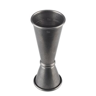Barmaß 2,5/5 cl Antik-Edelstahl-Look 45 x mm