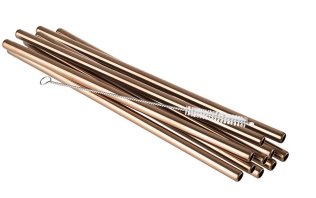 Trinkhalme 11er Set Ø 8 mm Kupfer-Look