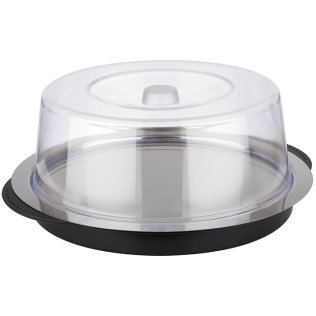Thermo Tablett-Set kühlbar rund Ø 35 cm Schwarz, transparent