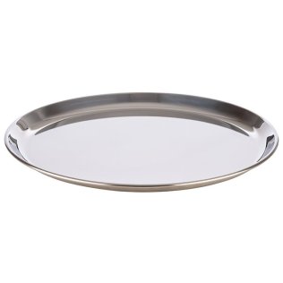 Tablett Ø 27 cm H: 1,5 Edelstahl