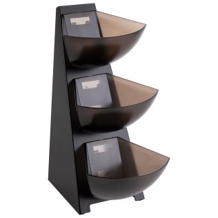 Multi-Rack, 3-stufig 19 x 24 cm, H: 41 cm Edelstahl