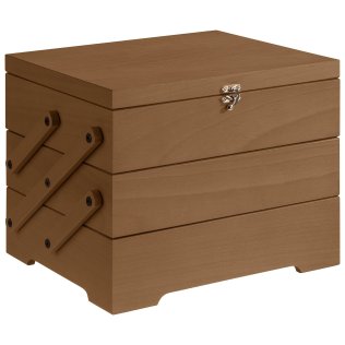 Buffet Box SEWING BASKET Eiche dunkel 70,5 x 37 cm, H: 53,5 cm GN 1/2