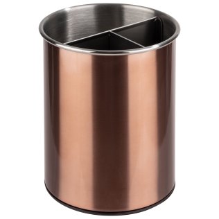 Besteckbehälter kupfer, drehbar Ø 13 cm, H: 16,5 cm Edelstahl