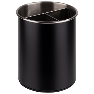Besteckbehälter silber, drehbar Ø 13 cm, H: 16,5 cm Edelstahl