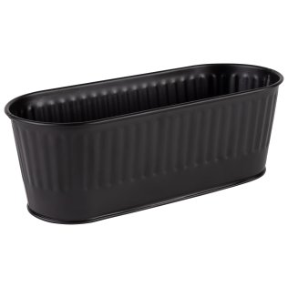 Besteckbehälter / Korb schwarz 29,5 x 12 cm, H: 10 cm Edelstahl