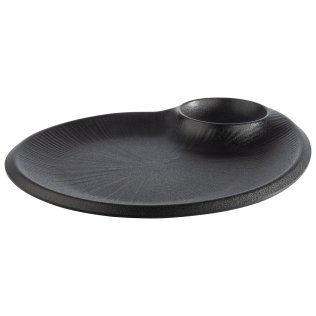 Teller NERO 30 x 25 cm, H: 2,5 cm Schwarz