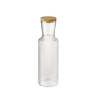Glaskaraffe -LINES- Ø 9 cm, H: 27,5 1 Liter