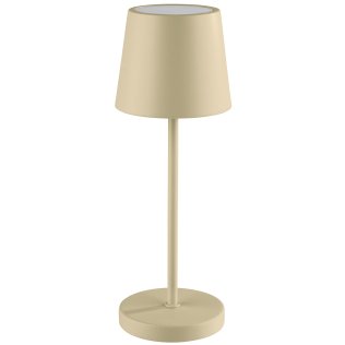 Tischleuchte MERLE MINI Ø 9 cm, H: 25 cm Sandfarben