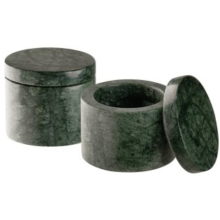 Dose, 2er Set -MINERA- Ø 6 cm, H: 5 40 ml Grün