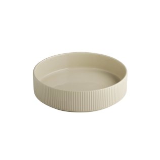 Teller / Schale -THE GRID- Ø 23 cm, H: 6 cm Sand Porzellan