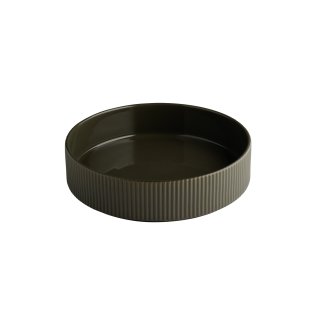 Teller / Schale -THE GRID- Ø 23 cm, H: 6 cm Mud (braun) Porzellan