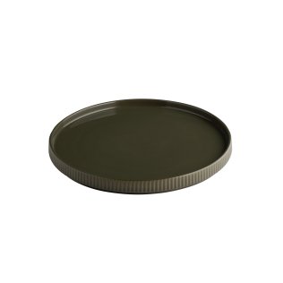 Teller -THE GRID- Ø 26 cm, H: 2,5 cm Mud (braun) Porzellan