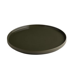 Teller -THE GRID- Ø 32 cm, H: 2,5 cm Mud (braun) Porzellan