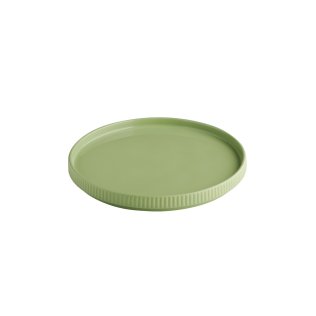 Teller -THE GRID- Ø 23 cm, H: 2,5 cm Salbei Porzellan