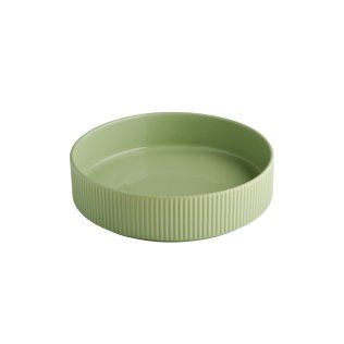 Teller / Schale -THE GRID- Ø 23 cm, H: 6 cm Salbei Porzellan