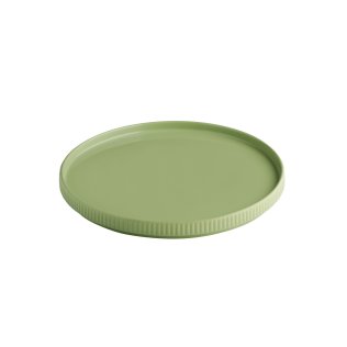Teller -THE GRID- Ø 26 cm, H: 2,5 cm Salbei Porzellan