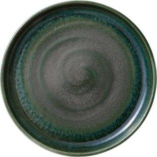Teller flach rund hoher Rand 21 cm Perfect Match Avocado