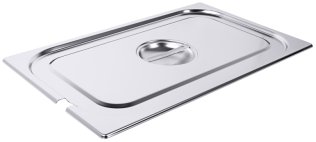 GN-Deckel mit Ausschnitt für Löffel 1/3 GN Edelstahl
