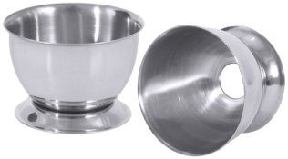 Eierbecher mit Loch 4 cm Edelstahl
