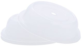 Tellerglocke, transparent-weiß 31 cm Kunststoff