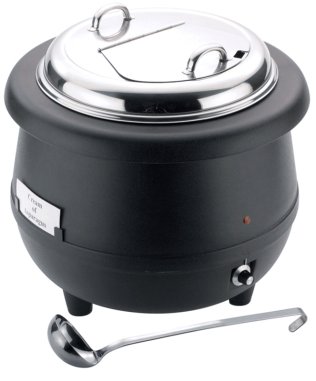 Suppenstation, elektrisch 10 l Schwarz Kunststoff