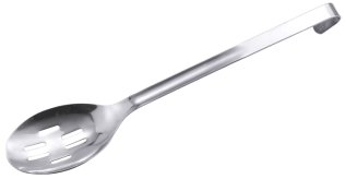 Servierlöffel, längs perforiert 35 cm Edelstahl