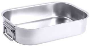 Bratpfanne, rechteckig 42 cm Edelstahl