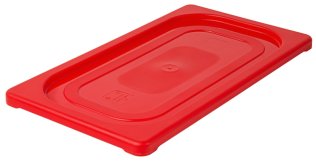 GN Deckel, farbig 1/3 / rot Kunststoff