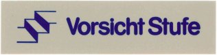 Schilder Vorsicht Stufe 160 x 40 mm