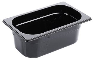 GN Behälter, schwarz 1/4