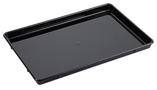 Auslageplatte, schwarz 29 cm Kunststoff