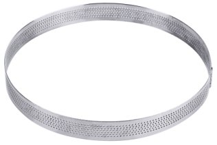 Tortenbodenring, rund, perforiert 18 cm Edelstahl