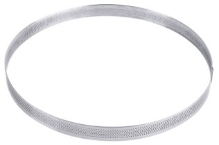 Tortenbodenring, rund, perforiert 26 cm Edelstahl