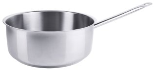 Stielkasserolle, extra niedrig 28 cm Edelstahl