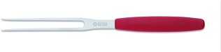 Wurstgabel 13 cm rot Edelstahl