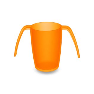 816 2-Henkelbecher 280 ml orange