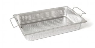 GN-Einsatz gelocht mit Stapelklappgriff 11 094 K GN1/1-90 325 x 530 mm GN 1/1 Edelstahl