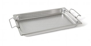 GN-Einsatz gelocht mit Stapelklappgriff 11 054 K GN1/1-55 325 x 530 mm GN 1/1 Edelstahl